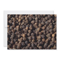 Whole black pepper corns custom invitations