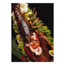 Whole lobster platter invitations