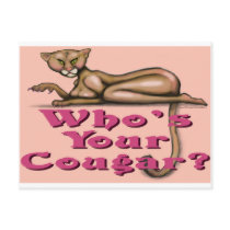 Who's Your Cougar Postcard