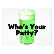 Whos Your Patty Green Beer St Patricks Day Custom Invites