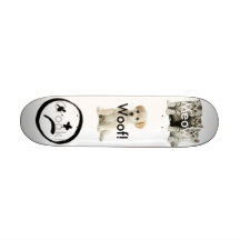whte-arrière - plan, chaton, cute%20puppy, visage, skateboards personnalisables