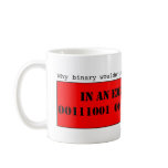 Why binary wouldn't work in all situations: 999 mugs