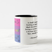 Why Choose? Simone de Beauvoir quote Mug