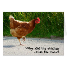 Why did the Chicken Cross the Road? Greeting Cards