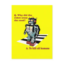 Why Did the Robot Cross the Road Postcard