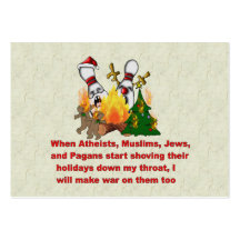 Why There's War On Christmas Business Card