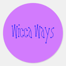 Wicca Ways Round Stickers
