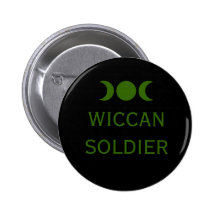 Wiccan Soldier Button