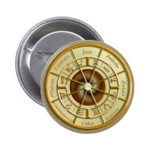 Wiccan Wheel of the Year Pinback Buttons