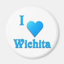 Wichita -- Sky Blue Fridge Magnets
