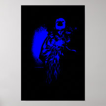 Wicked Clown Blue Poster