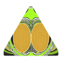 Wicked green and yellow superfly skateboard design