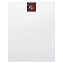 wicked red zebra initial letter A Personalized Letterhead