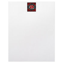 wicked red zebra initial letter D Letterhead Design
