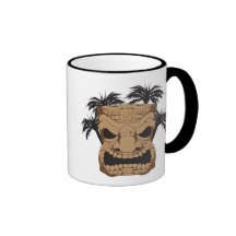 Wicked Tiki Carving Glass Mug