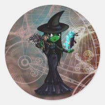 Wicked Witch Round Stickers