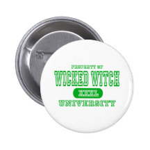 Wicked Witch University Pinback Buttons
