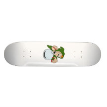 Wicked witch with crystal ball skateboard