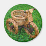 Wicker Basket Furniture In A Bike Shape On The Gra Fridge Magnets