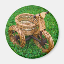 Wicker Basket Furniture In A Bike Shape On The Gra Fridge Magnets