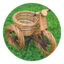 Wicker Basket Furniture In A Bike Shape On The Gra stickers