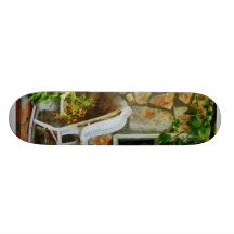 Wicker Rocking Chair on Porch Custom Skate Board