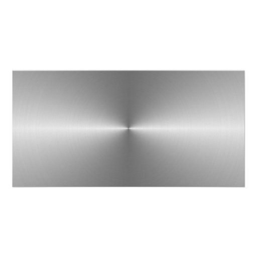 wide circular steel custom photo card