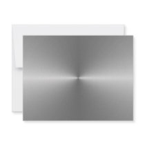 wide circular steel personalized invitation