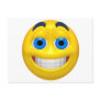 Wide eye yellow smiley postcard