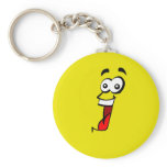 wide eyed crazy open mouth smile face keychains