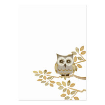Wide Eyes Owl in Tree Business Card