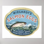 Wiegardt's Salmon Eggs Vintage Ad Posters
