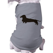 Wiener Dog Silhouette (Short Haired Dachshund) Pet Tee