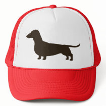 Wiener Dog Silhouette (Short Haired Dachshund) Hat