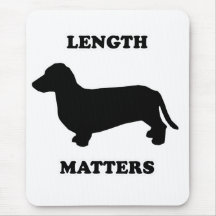 WIENER DOG TEES - "Length does matter" Mouse Mat