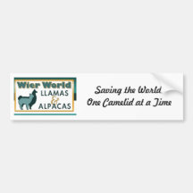 Wier World Llamas Bumper Stickers