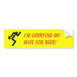 Wife Carrying Bumper Sticker 2 bumper stickers