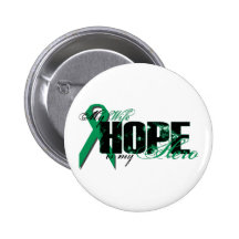 Wife My Hero - Kidney Cancer Hope Pinback Buttons