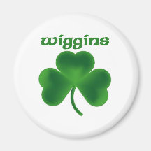 Wiggins Shamrock Refrigerator Magnet
