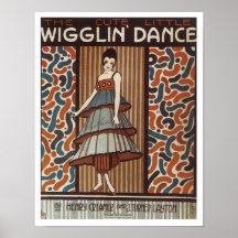 Wigglin' Dance Vintage Songbook Cover Posters