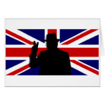 Wiinston Churchill British bulldog Greeting Card