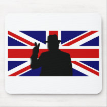 Wiinston Churchill British bulldog Mouse Mat