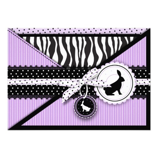 Wild About Bunnies Invitation Card