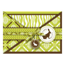 Wild About Bunnies Invitation Card