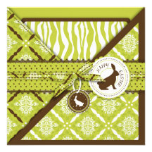 Wild About Bunnies Invitation Square