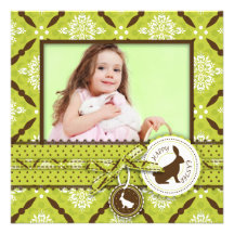 Wild About Bunnies Invitation Square 2