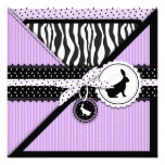 Wild About Bunnies TY Square Custom Invites