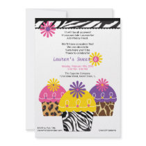 Wild About Cupcakes Invitation