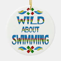 Wild About Swimming Christmas Ornaments