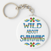 Wild About Swimming Key Chains